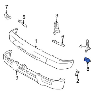 Toyota OE - Left Bumper Cover Spacer Panel Clip