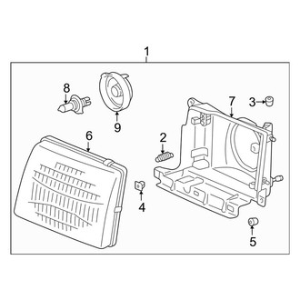Toyota OE - Front Lamps - Headlamp Components (RWD)