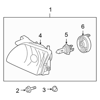 Toyota OE - Front Lamps - Headlamp Components (RWD)