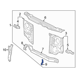 Toyota OE - Left Radiator Support Tie Bar Bracket
