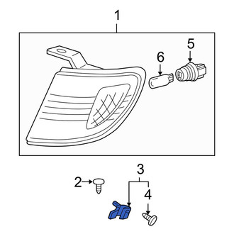 Toyota OE - Left Parking & Side Marker Light Clip