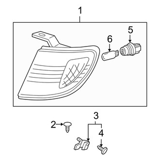 Toyota OE - Front Lamps - Park & Side Marker Lamps (4WD)