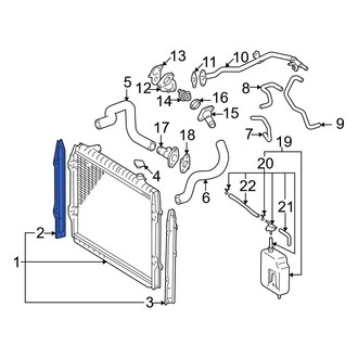 Toyota OE - Front Right Radiator Support Side Panel