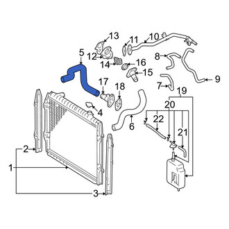 Toyota OE - Upper Radiator Coolant Hose