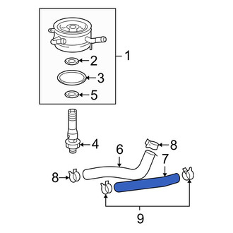 Toyota OE - Engine Oil Cooler Line