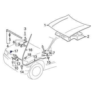 Toyota OE - Hood Prop Rod Retainer