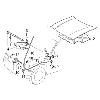 Toyota OE - Hood Prop Rod Grommet