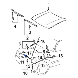 Toyota OE - Front Hood Latch