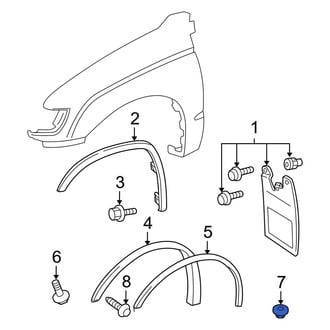 Toyota OE - Front Bumper Face Bar Nut