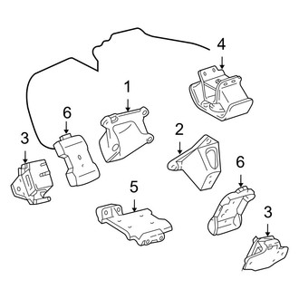 Toyota OE - Engine & Transmission Mounting (3.4L)