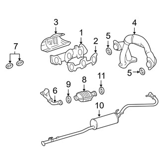 Toyota OE - Exhaust System - Exhaust Components (3.4L)
