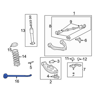 Toyota OE - Front Right Suspension Strut Rod Kit