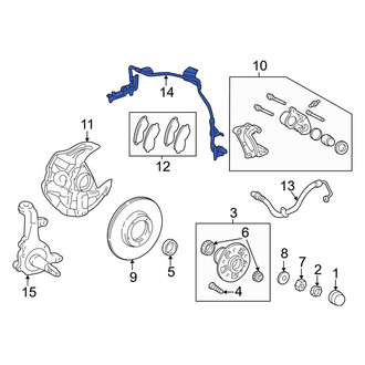 Toyota OE - Front Left ABS Wheel Speed Sensor