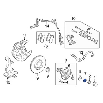 Toyota OE - Front CV Joint Nut