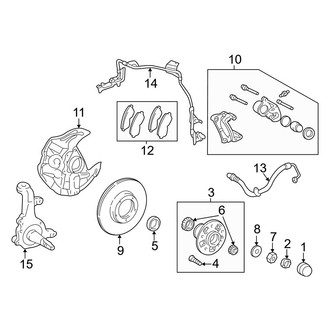 Toyota OE - Front Suspension - Brake Components