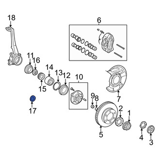 Toyota OE - Front Wheel Bearing Spacer