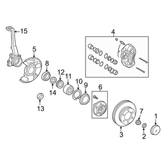 Toyota OE - Front Suspension - Brake Components (Automatic Hubs)