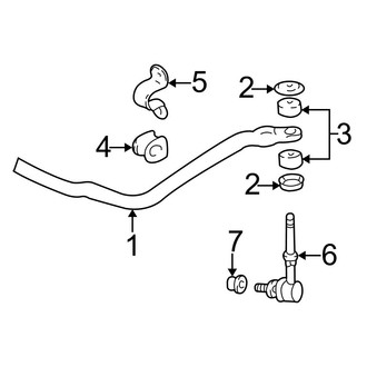 Toyota OE - Front Suspension - Stabilizer Bar & Components