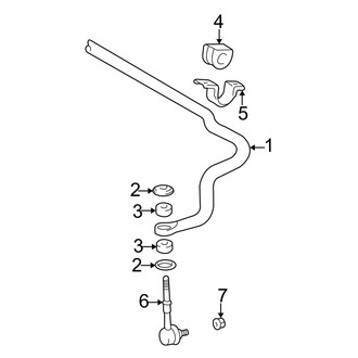 Toyota OE - Front Suspension - Stabilizer Bar & Components