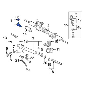 Toyota OE - Left Outer Steering Tie Rod End