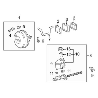 Toyota OE - Cab - Components on Dash Panel (W/O Stability Control)