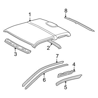 Toyota OE - Cab - Roof & Components (W/O Sunroof), (Base / Limited / Pre Runner / SR5 Xtracab)