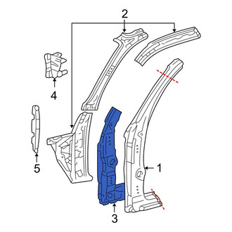 Toyota OE - Left Body A-Pillar Reinforcement