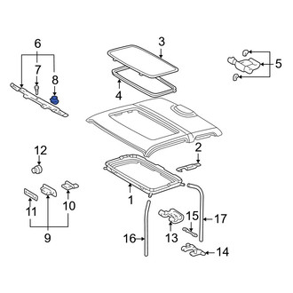Toyota OE - Sunroof Deflector Clip