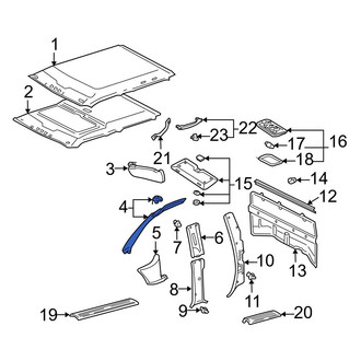 Toyota OE - Left Body A-Pillar Trim Panel