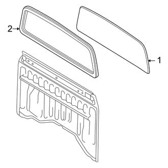 Toyota OE - Back Glass - Glass (W/O Sliding Rear Window)