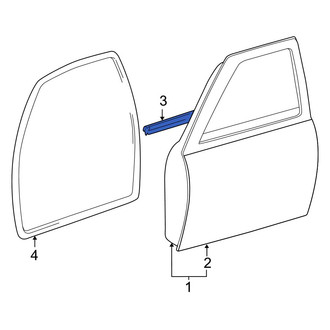 Toyota OE - Front Left Door Window Belt Weatherstrip