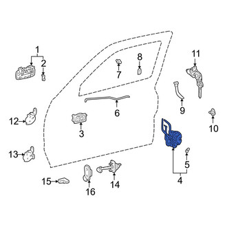 Toyota OE - Rear Left Door Latch Assembly