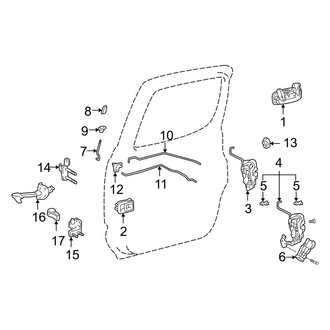 Toyota OE - Rear Door - Lock & Hardware (Double Cab)