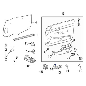 Toyota OE - Door Window Switch Bezel Cap