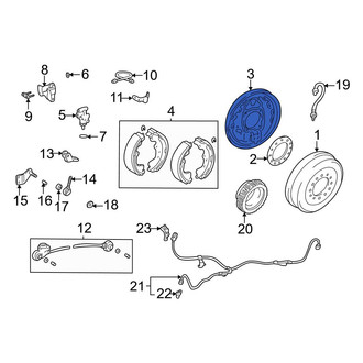 Toyota OE - Rear Right Brake Backing Plate
