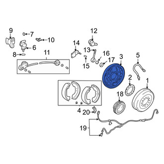Toyota OE - Rear Right Brake Backing Plate