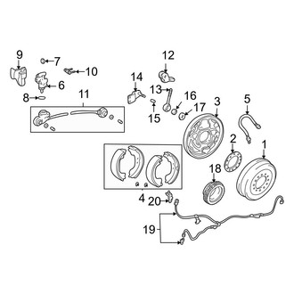Toyota OE - Rear Suspension - Brake Components