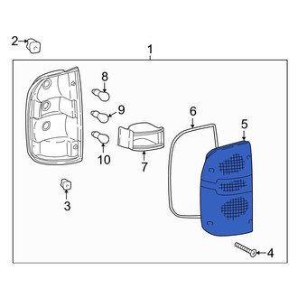 Toyota OE - Rear Left Tail Light Lens