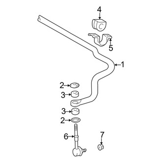 Toyota OE - Front Suspension - Stabilizer Bar & Components (Pre Runner Xtracab)