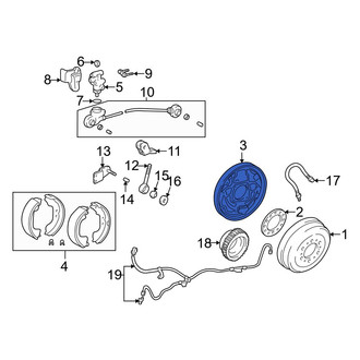 Toyota OE - Rear Right Brake Backing Plate