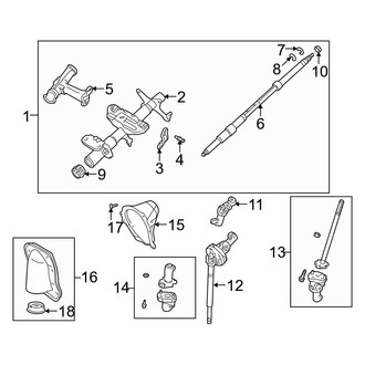 Toyota OE - Steering Column Assembly (Floor Shift, W/O Tilt), (Base / SR5 Automatic Tr)