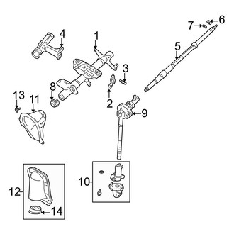 Toyota OE - Steering Column Assembly (Floor Shift, W/O Tilt), (Pre Runner Xtracab)
