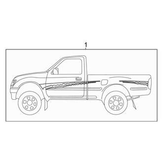 Toyota OE - Stripe Tape (Type 3), (Base Regular Cab 4WD)