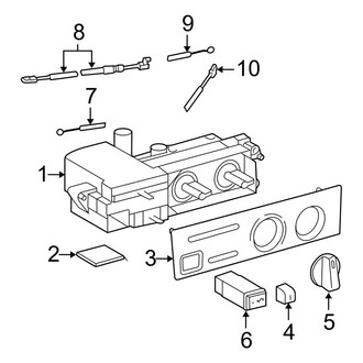 Toyota OE - Instrument Panel Components (A/C & Heater Control)