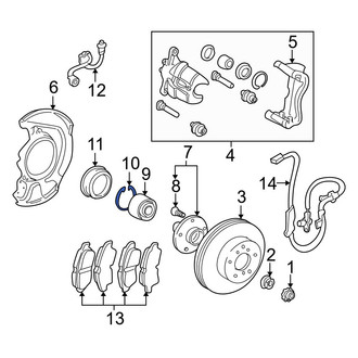 Toyota OE - Front Wheel Bearing Snap Ring
