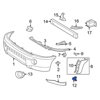 Toyota OE - Bumper Cover Spacer Panel Clip