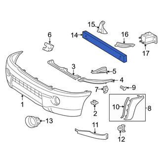 Toyota OE - Front Bumper Cover Reinforcement Beam