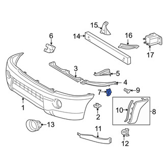 Toyota OE - Front Bumper Cover Support Rail