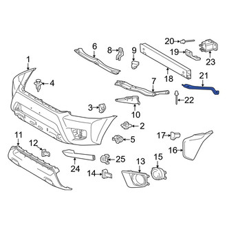 Toyota OE - Front Left Lower Bumper Cover Reinforcement Beam Bracket