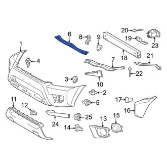 Toyota OE - Front Center Bumper Cover Support Rail